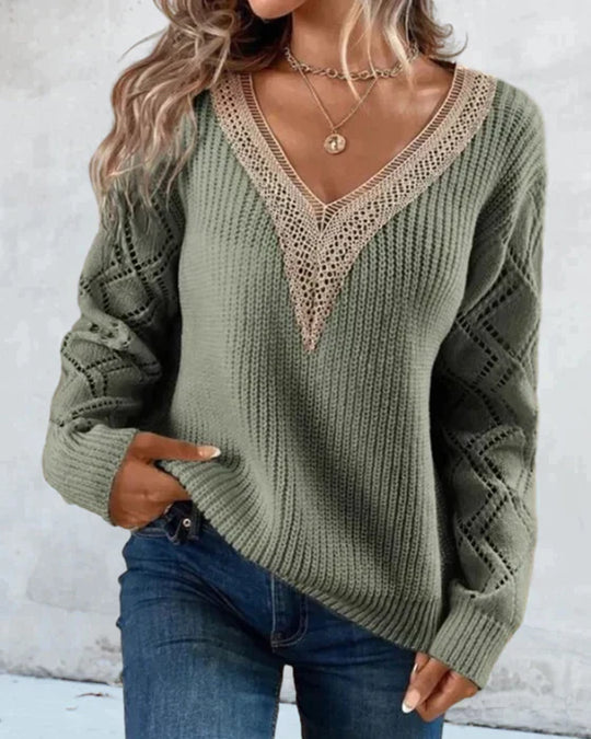 Cassandra | Elegant Comfortable V-Neck Sweater