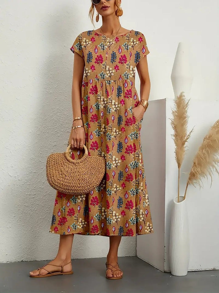 Isabella™ Floral Print Midi Dress