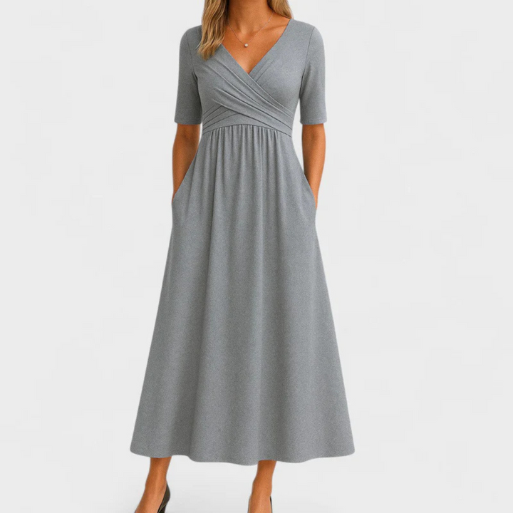 Isabella™ | Crossed dress with short sleeves