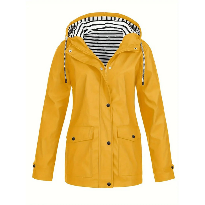 Women’s Raincoat – Relaxed Fit – Adjustable Hood – Mid-Length Outdoor Wear