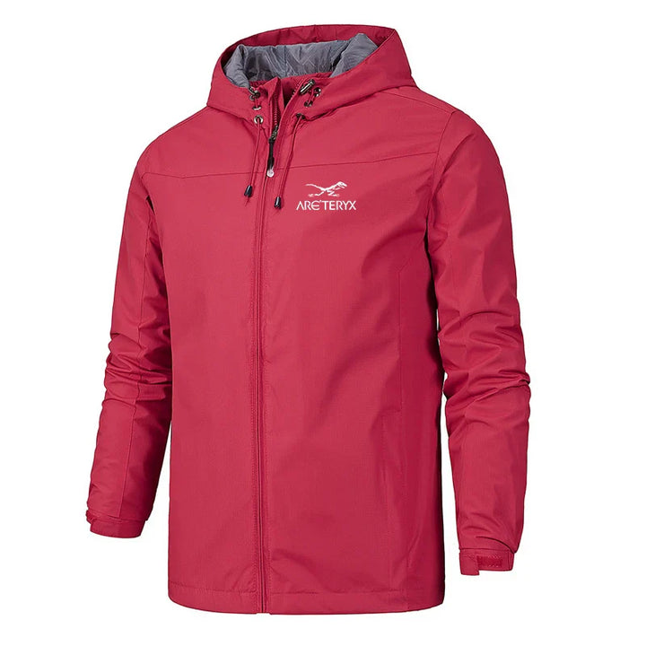Men’s Hooded Windbreaker - Lightweight Zip-Up Jacket - Water-Resistant Casual Outerwear