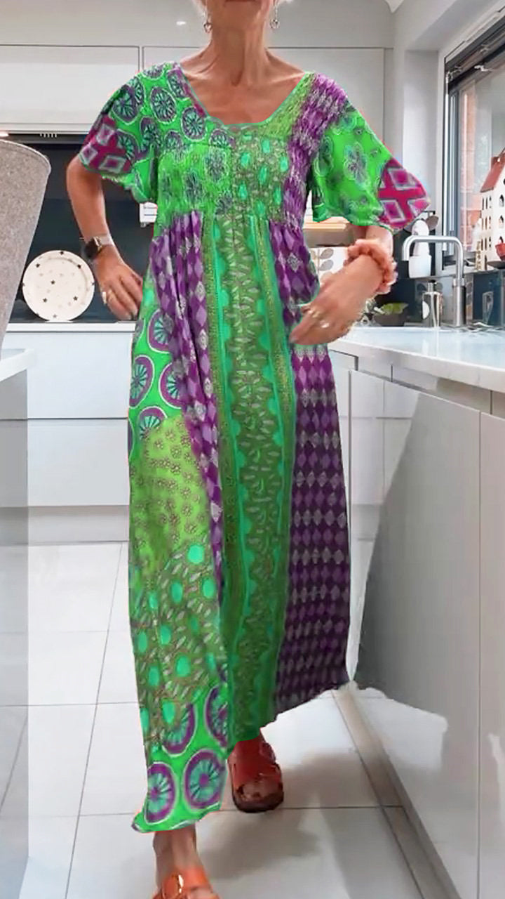 Casa – Elegant Paisley Midi Dress