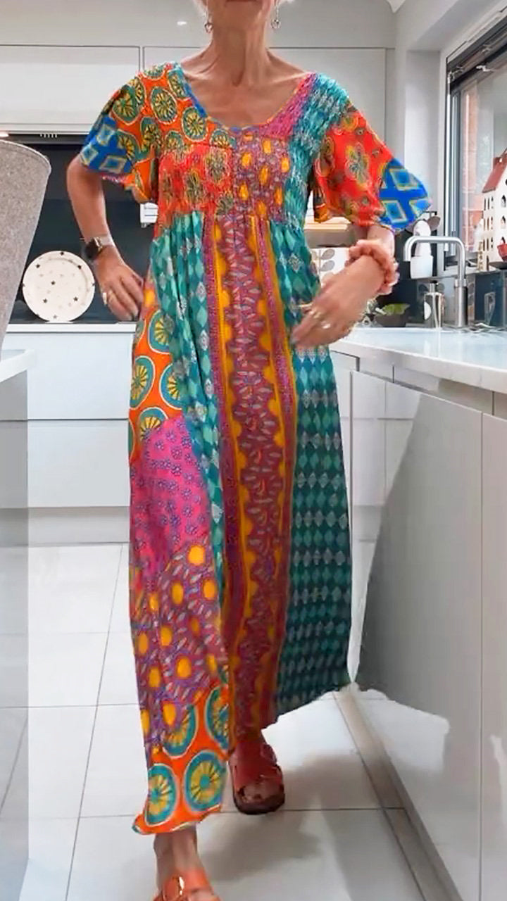 Casa – Elegant Paisley Midi Dress
