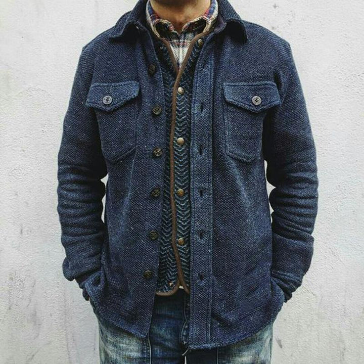 Men's Retro Solid Color Wool Jacket | Ponty