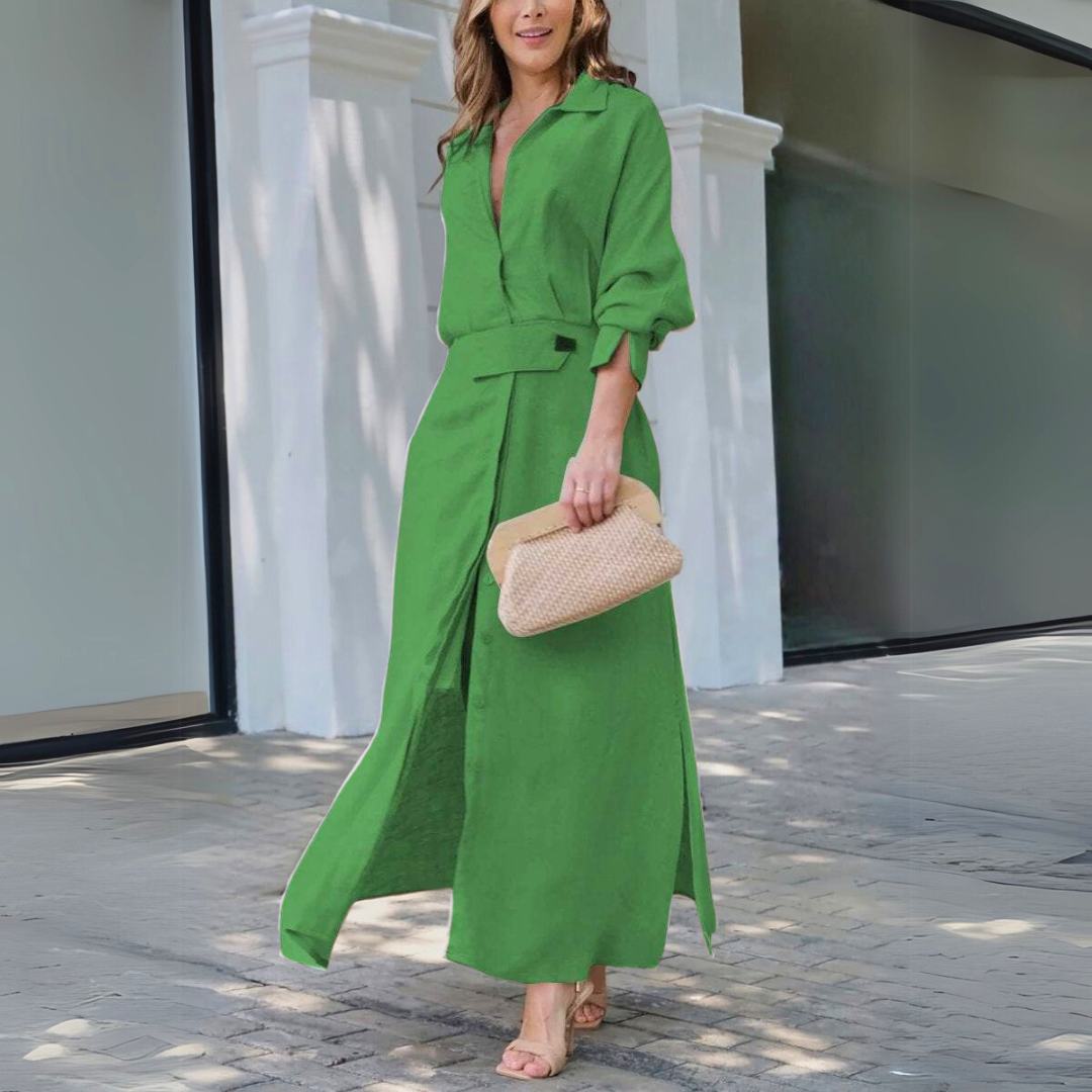 Alexandra™ | Elegant Maxi Dress with V-Neck