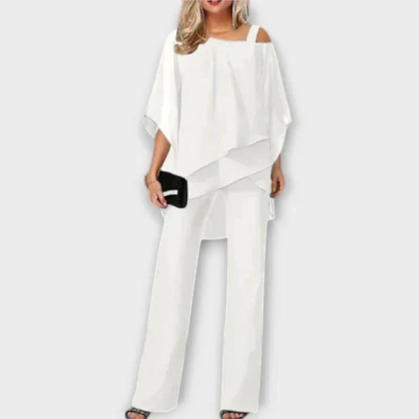 Agnes | Elegant Chiffon Layered Pant Set