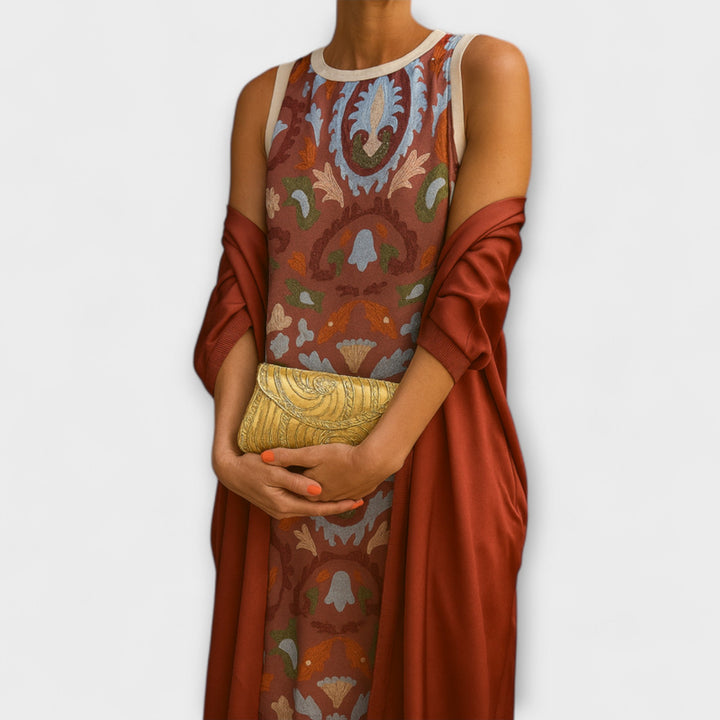 Raffaella – Elegant Long Dress with Matching Stole