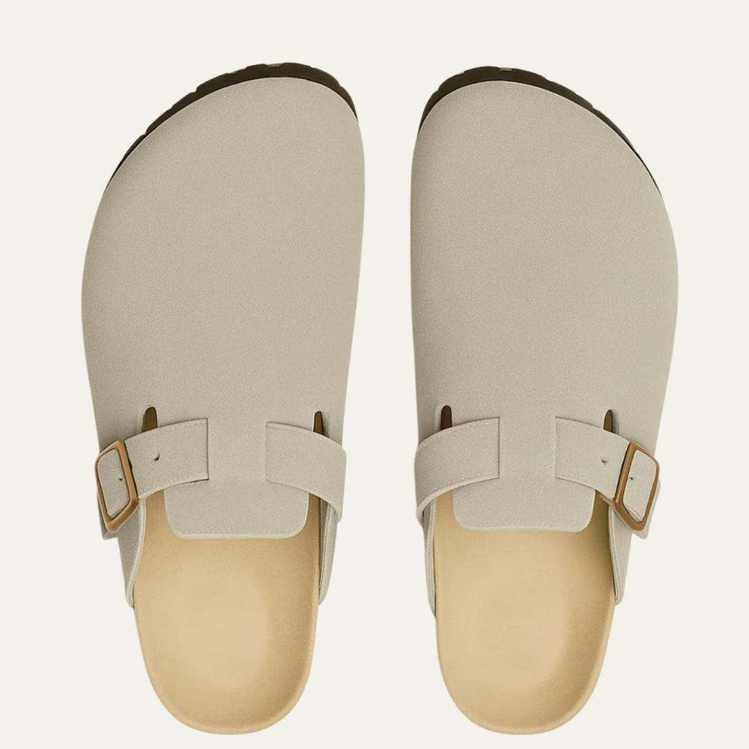 The Amalfi Grey Suede Clogs for Men — Relaxed Old Money Style