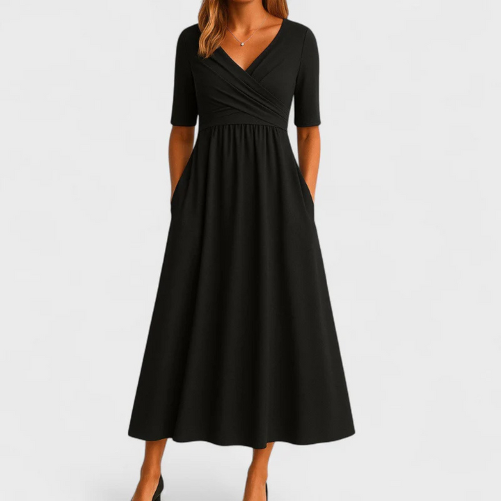 Isabella™ | Crossed dress with short sleeves