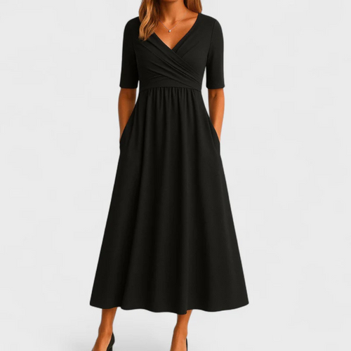Isabella™ | Crossed dress with short sleeves