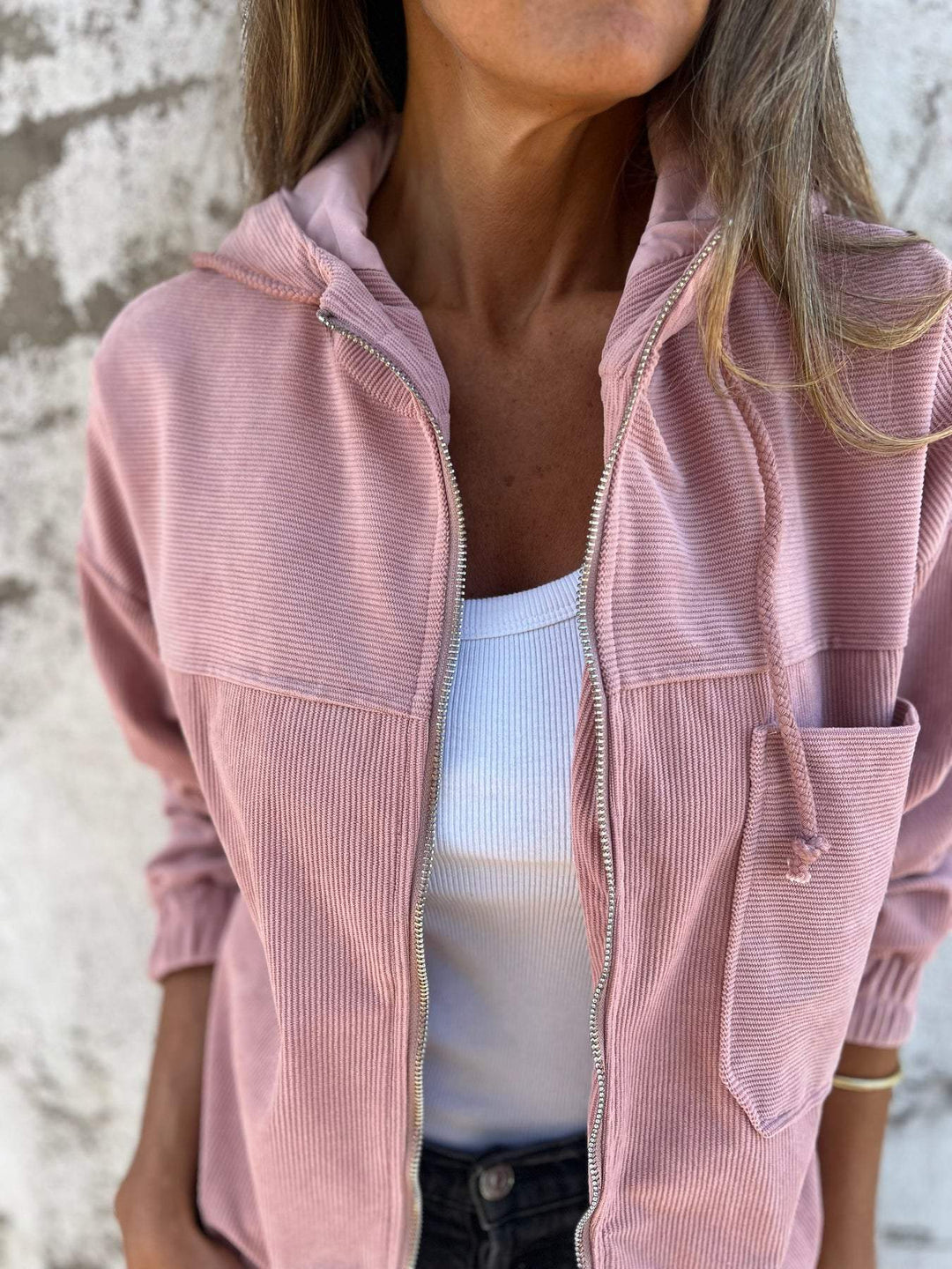 Isabella  Casual jacket with hood and zip