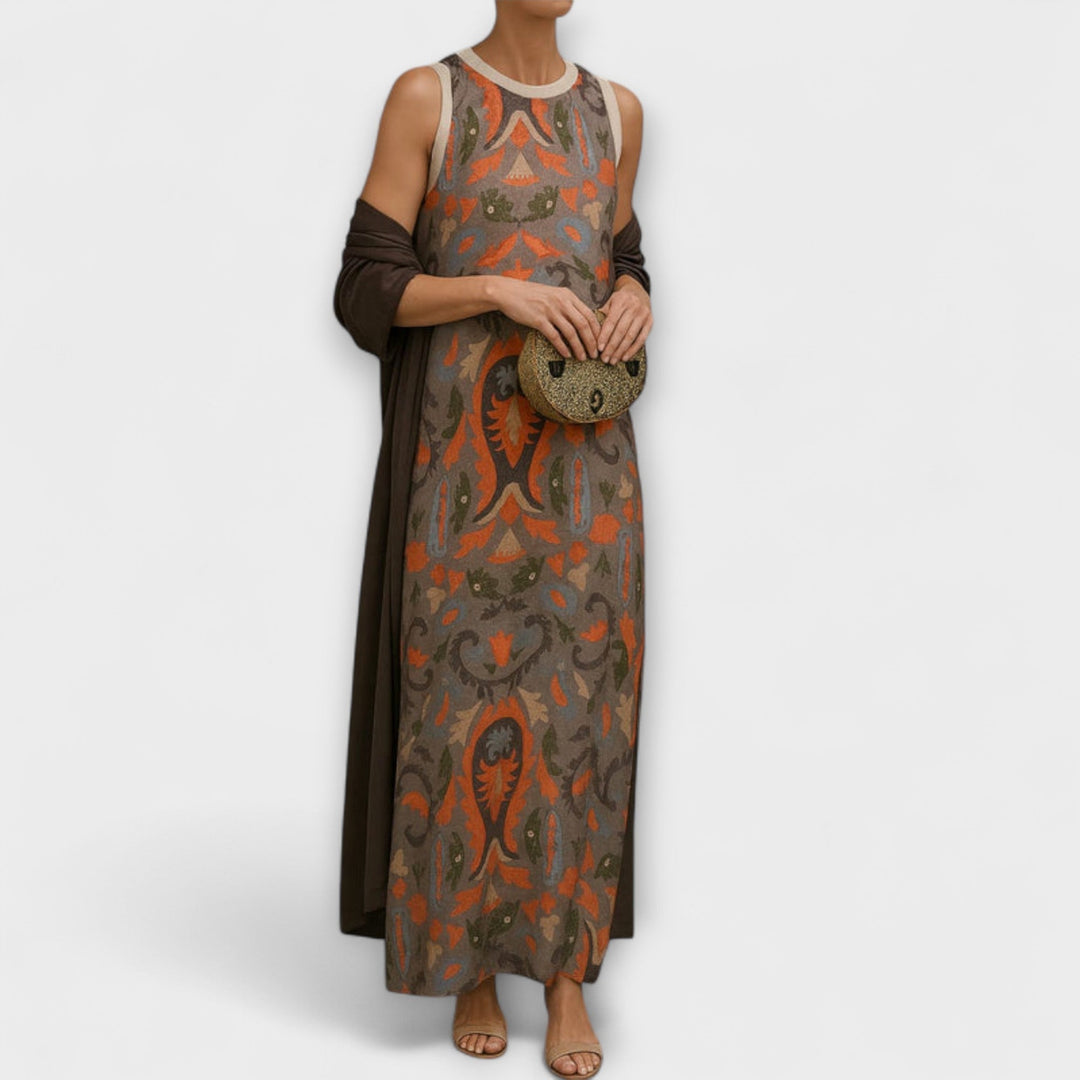Raffaella – Elegant Long Dress with Matching Stole