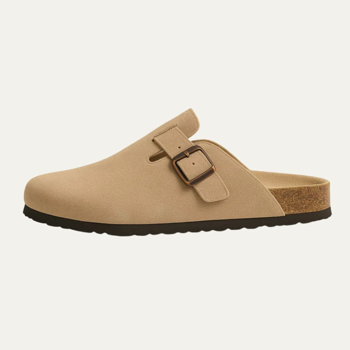 The Amalfi Beige Suede Clogs for Men — Relaxed Old Money Style