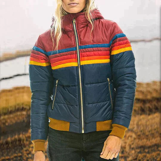 Isabella  Women's retro parka with faux fur hood