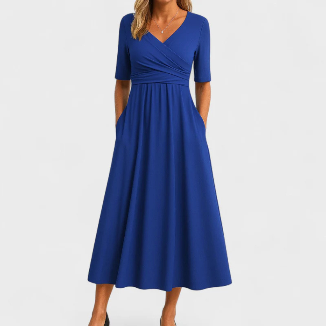 Isabella™ | Crossed dress with short sleeves