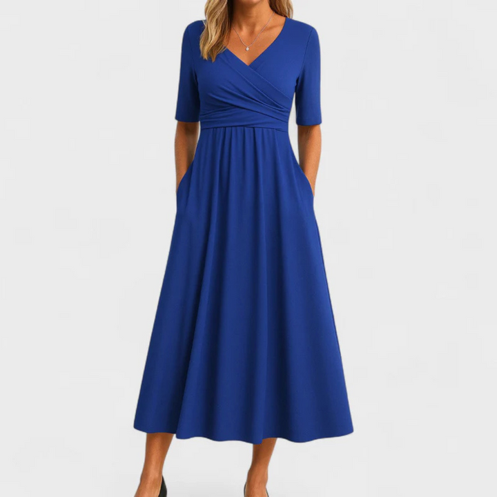 Isabella™ | Crossed dress with short sleeves