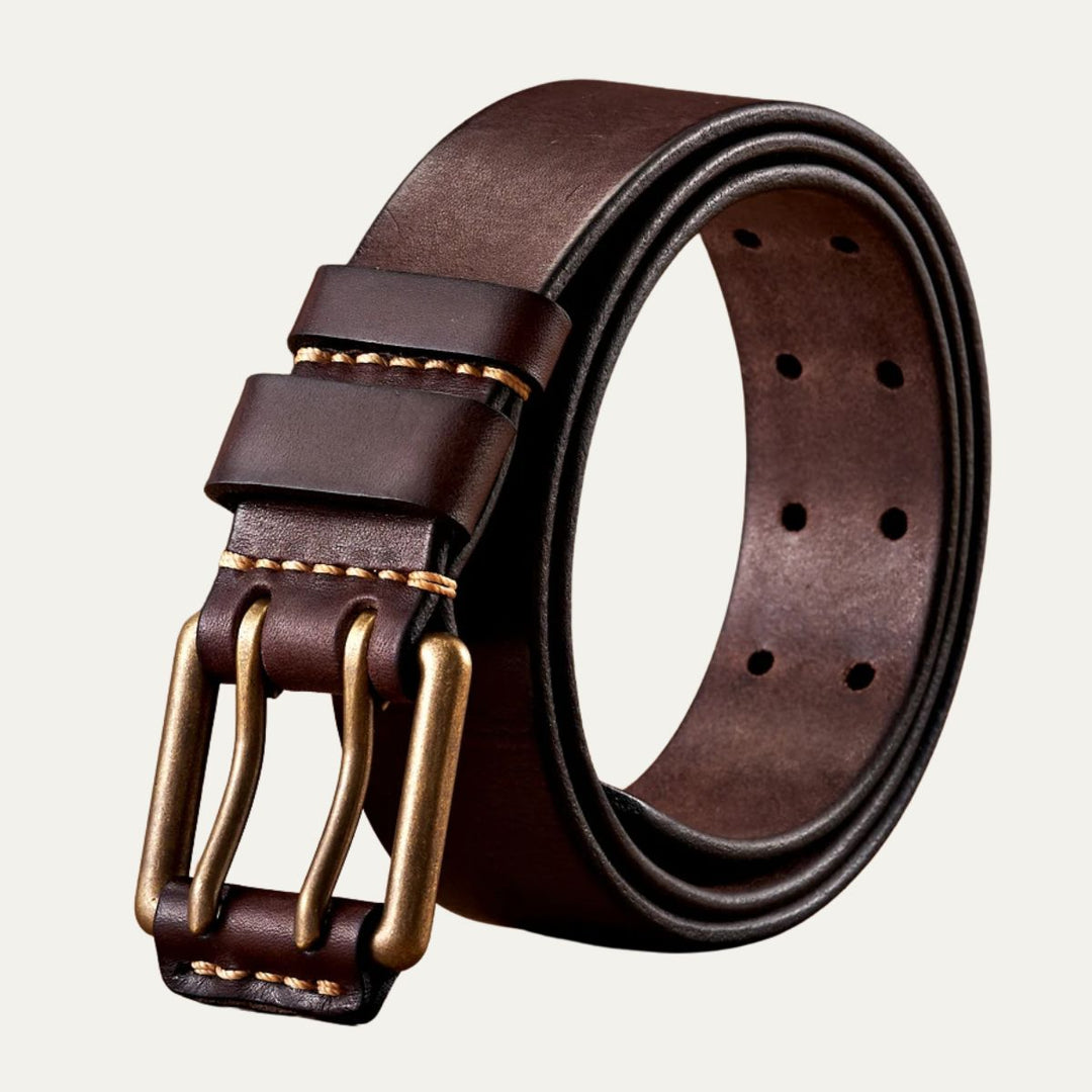 The Lancaster Belt – Double-Pin Vintage Leather Design