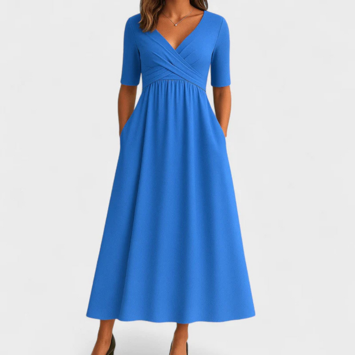 Isabella™ | Crossed dress with short sleeves