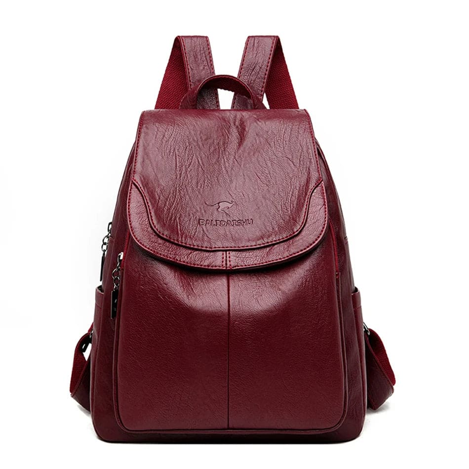 Women's Leather Backpack - Safe Stylish Organised Travel