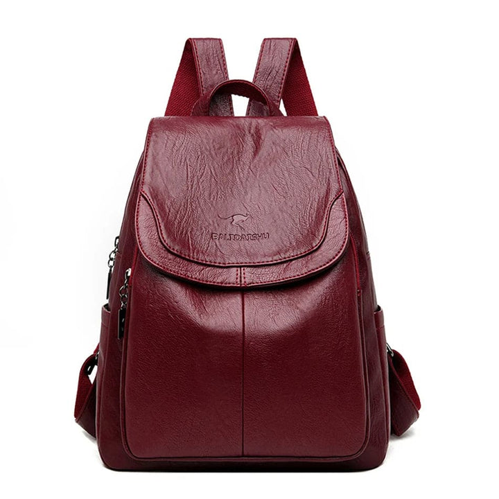 Women's Leather Backpack - Safe Stylish Organised Travel