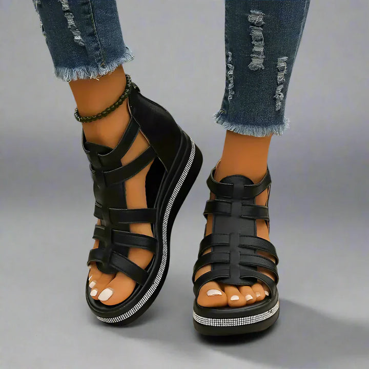 Minerva | Elegant Wedge Sandals for All-Day Comfort