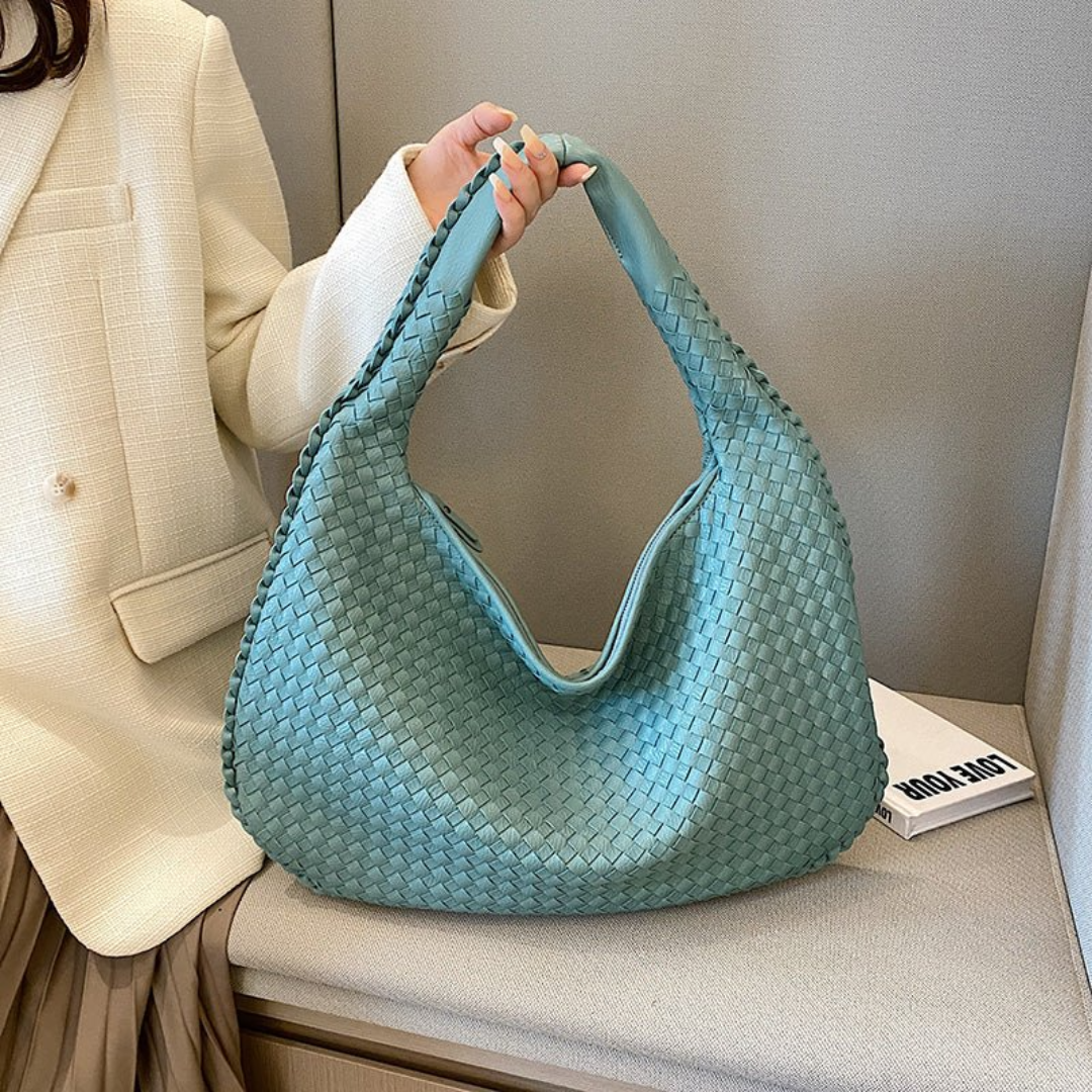 Women's Braided Hobo Shoulder Tote Bag - Elegant Spacious Versatile