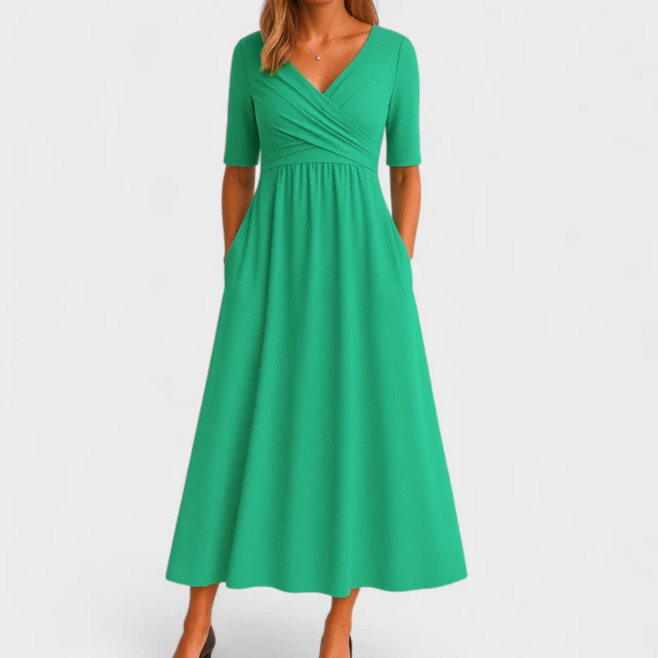 Isabella™ | Crossed dress with short sleeves