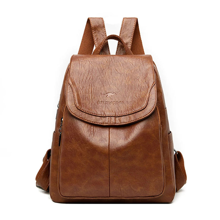 Women's Leather Backpack - Safe Stylish Organised Travel