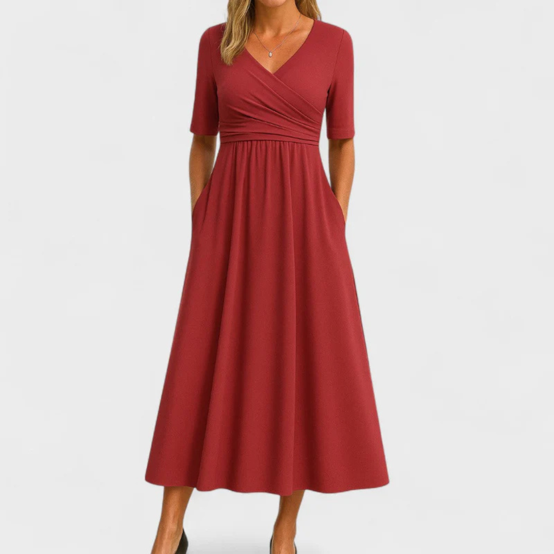 Isabella™ | Crossed dress with short sleeves