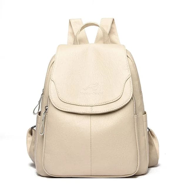 Women's Leather Backpack - Safe Stylish Organised Travel