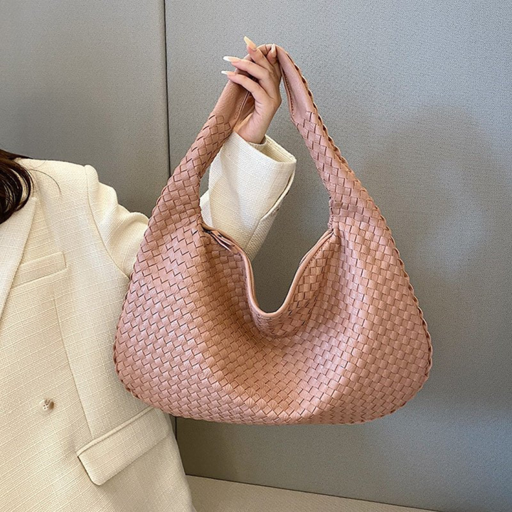 Women's Braided Hobo Shoulder Tote Bag - Elegant Spacious Versatile