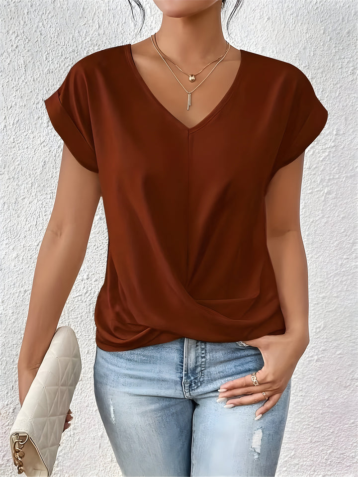 Elizabeth | V-Hals Twist Front Top