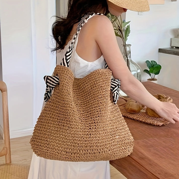 Charlotte™ – Handwoven Boho-Chic Carryall Tote