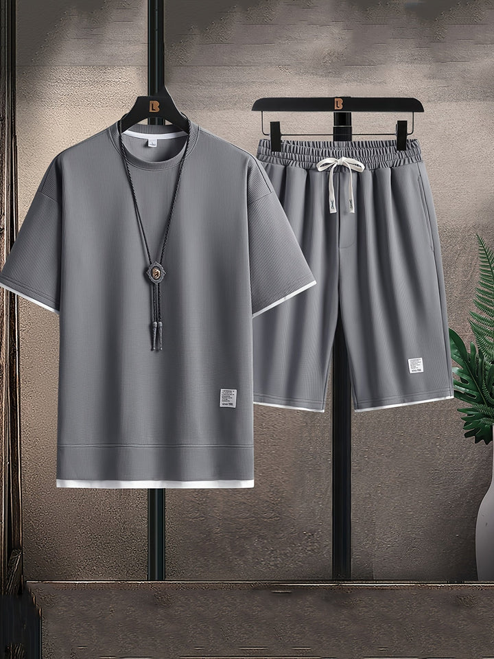 WAFFLE KNIT LOUNGE SET