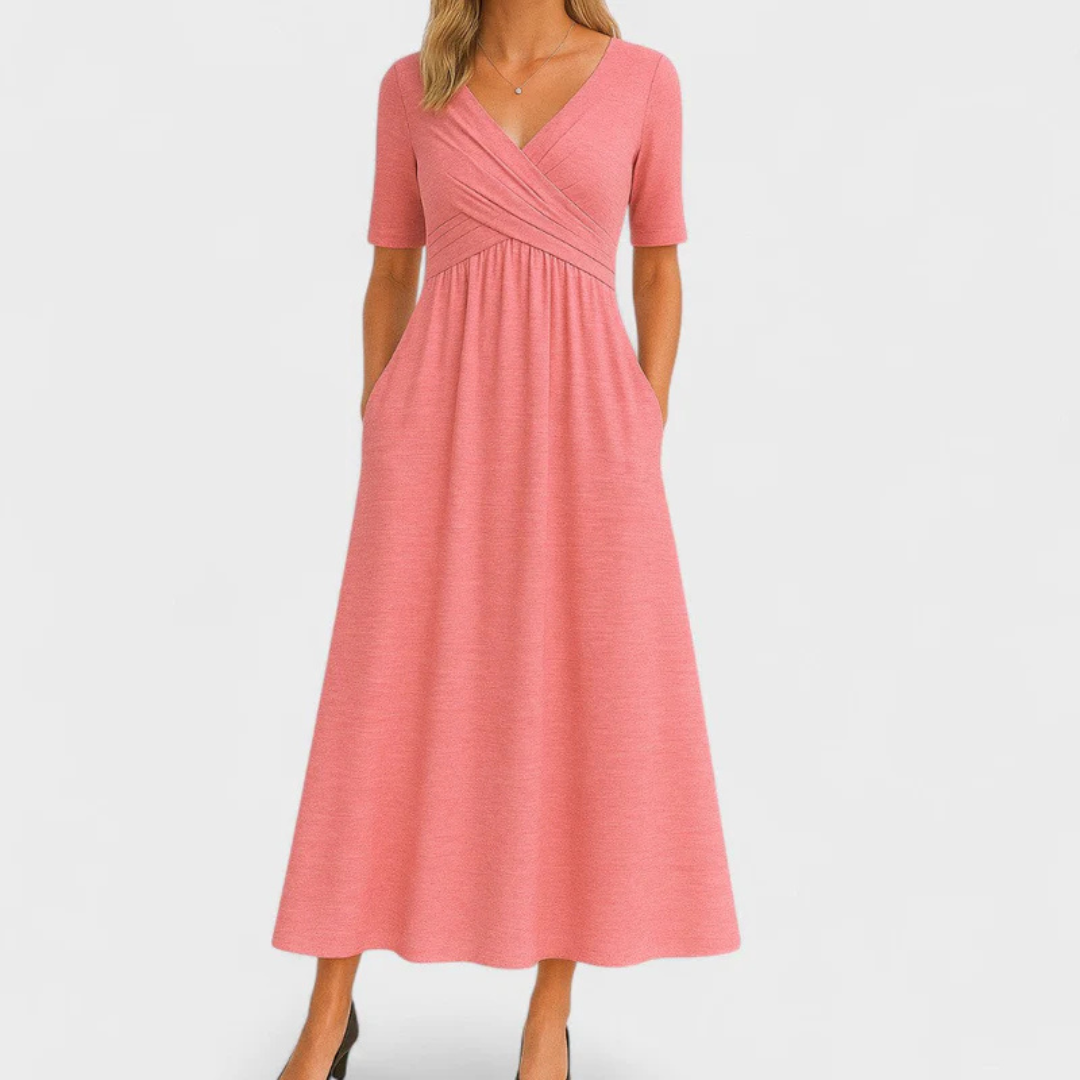 Isabella™ | Crossed dress with short sleeves