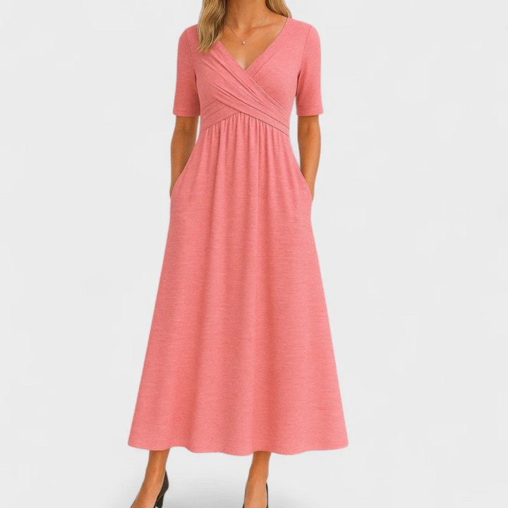 Isabella™ | Crossed dress with short sleeves