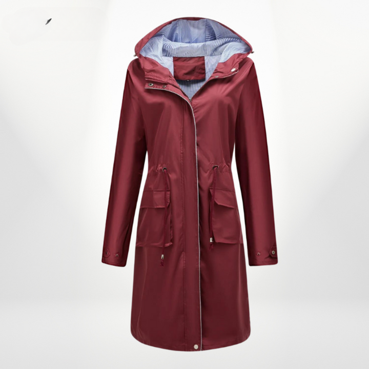 Women's waterproof over knee trench coat