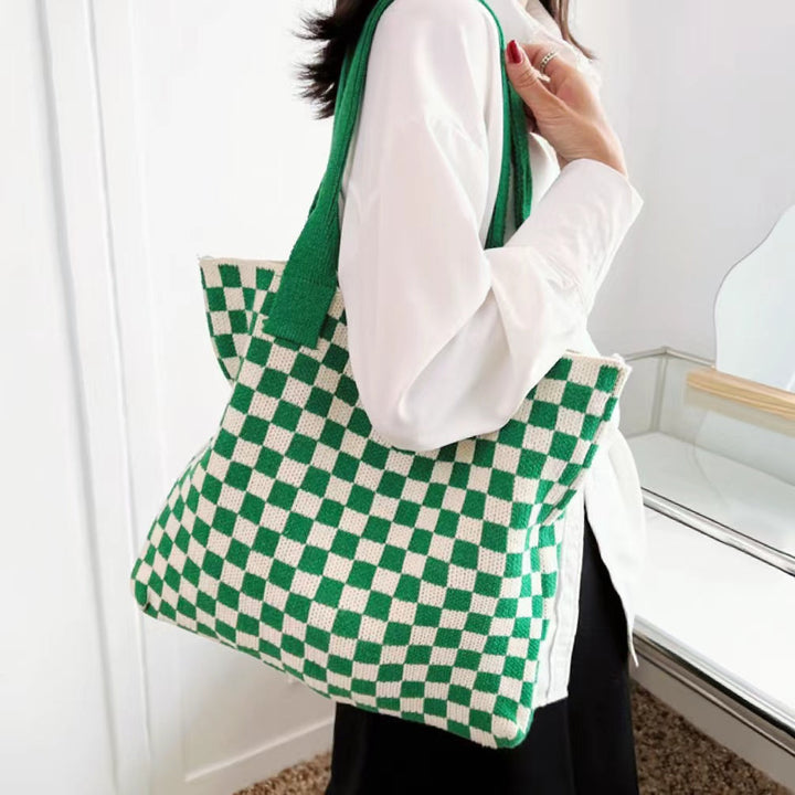 Women's Crocheted Tote Bag - Stylish Handmade Spacious Durable