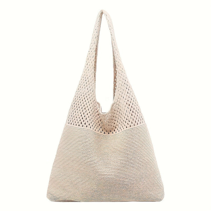 Women's Chic Boho Crocheted Beach Tote Bag - Versatile Summer Style