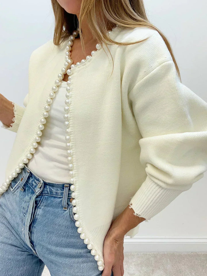 Stacy | Elegant Pearl Cardigan