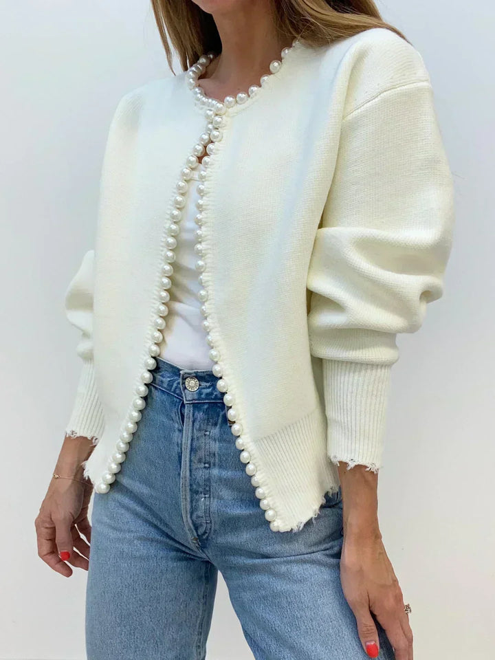 Stacy | Elegant Pearl Cardigan