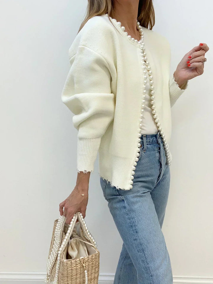 Stacy | Elegant Pearl Cardigan