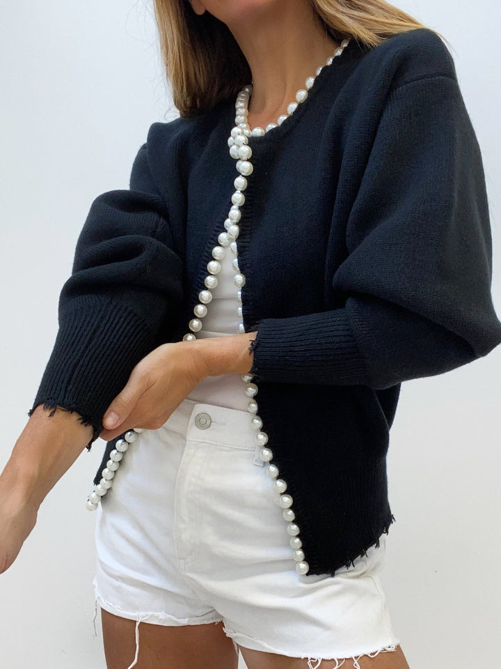 Stacy | Elegant Pearl Cardigan