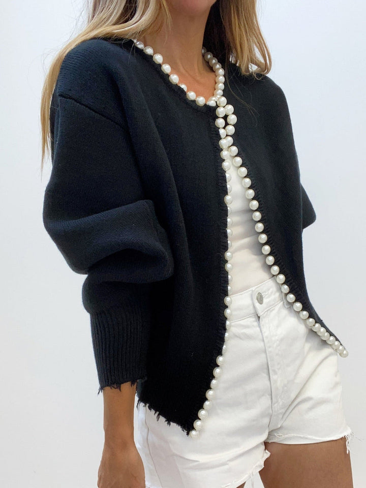 Stacy | Elegant Pearl Cardigan