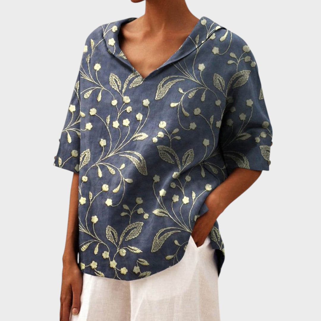 Olivia – Elegant Linen Top