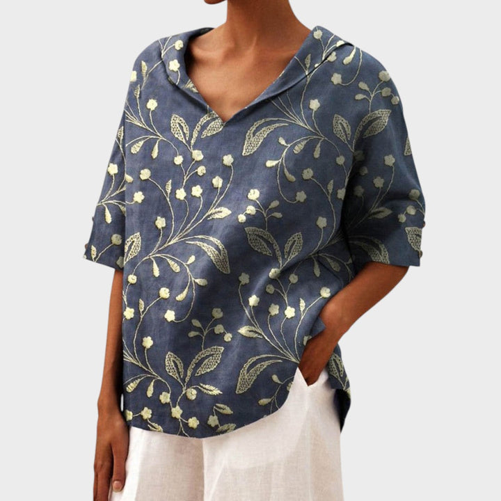Olivia – Elegant Linen Top