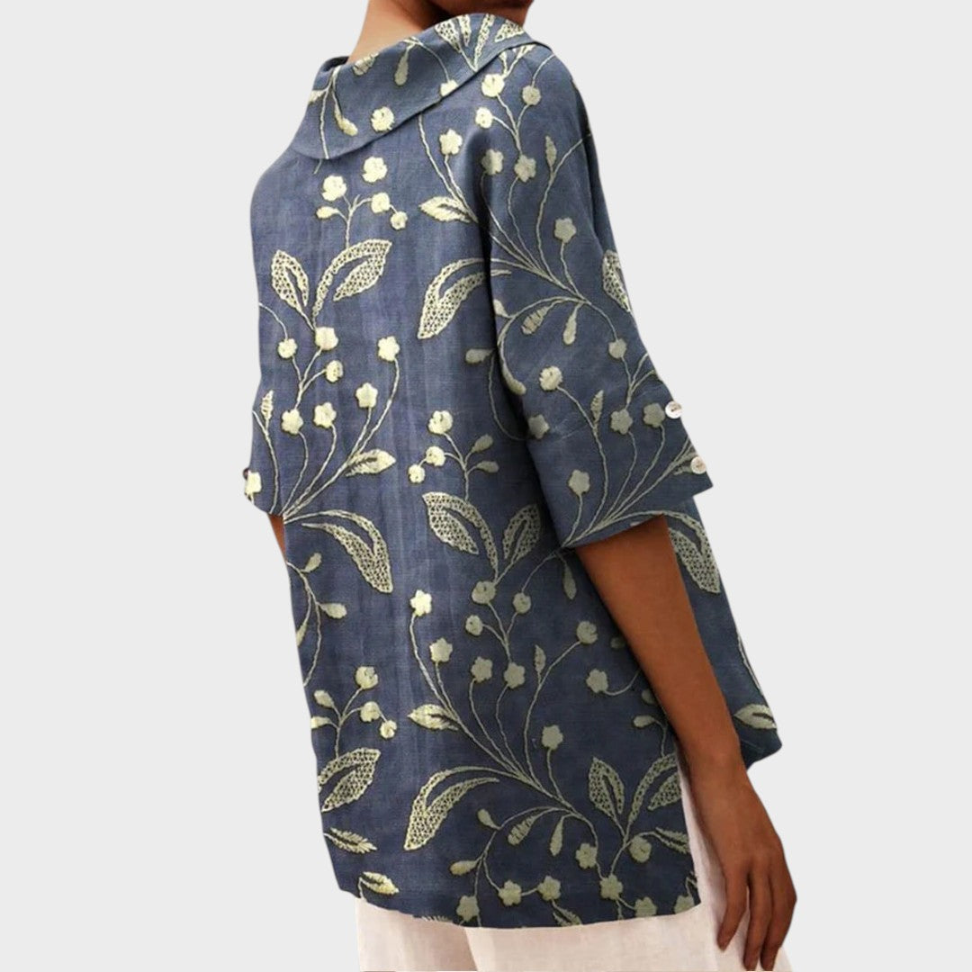 Olivia – Elegant Linen Top
