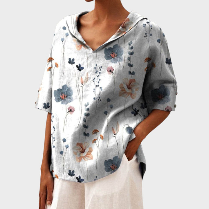 Olivia – Elegant Linen Top