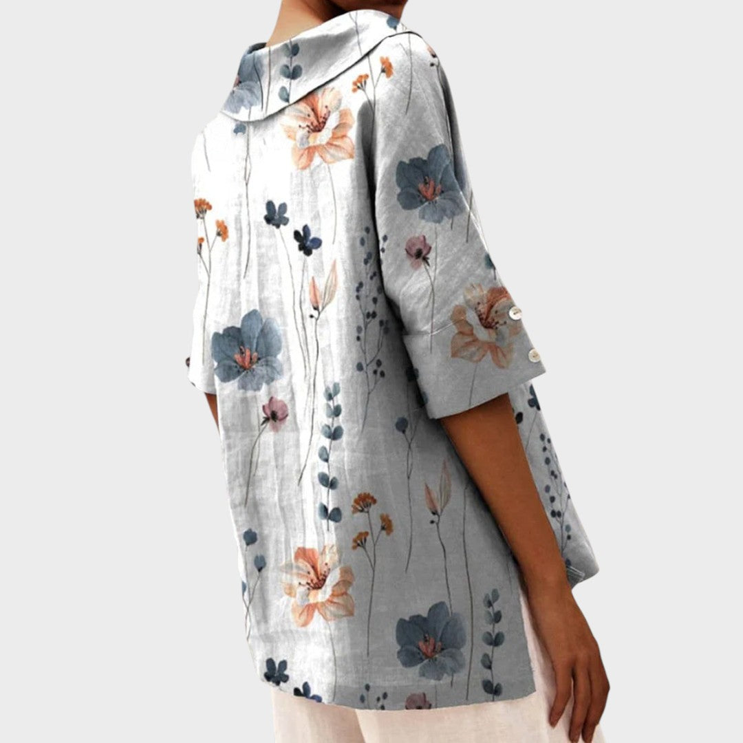 Olivia – Elegant Linen Top