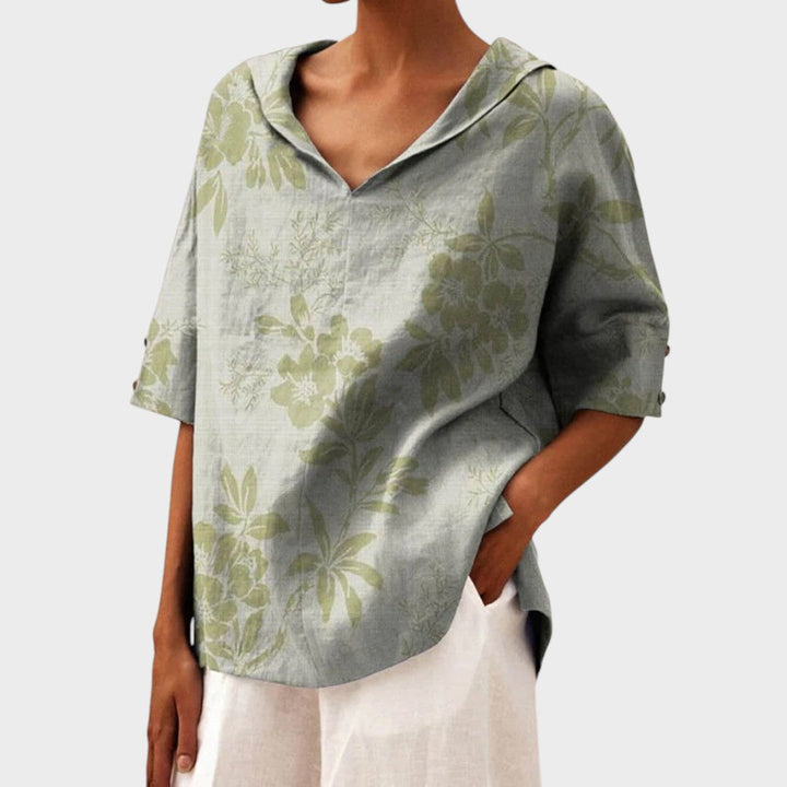 Olivia – Elegant Linen Top